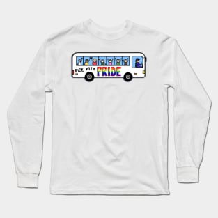 Gay rainbow lgbtq rights freedom bus Long Sleeve T-Shirt